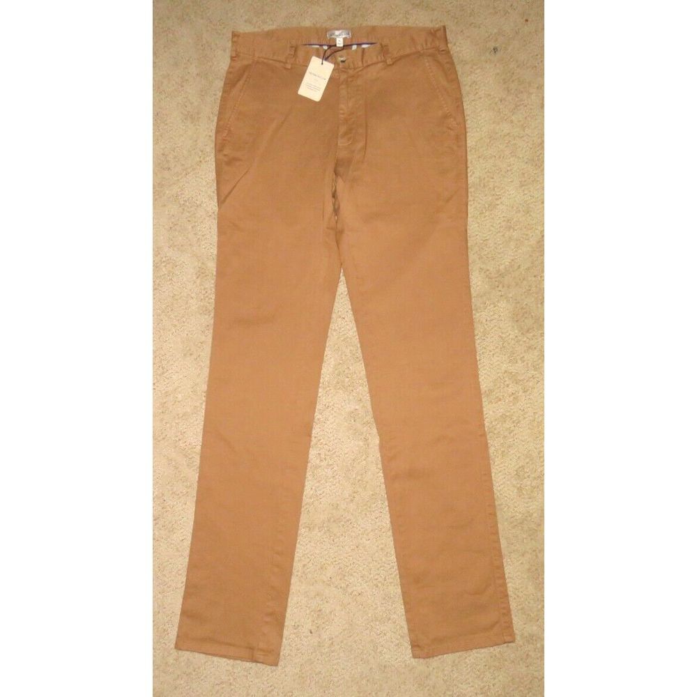 NEW! Men's Peter Millar‎ Cotton Blend Stretch Straight Leg Khaki Pants 32 X 35